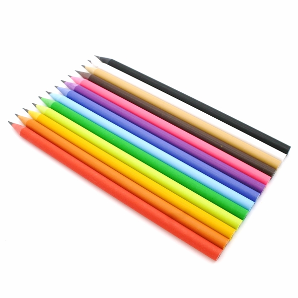 Gekleurde potloden van oude CD dozen Gekleurde potloden van oude CD dozen