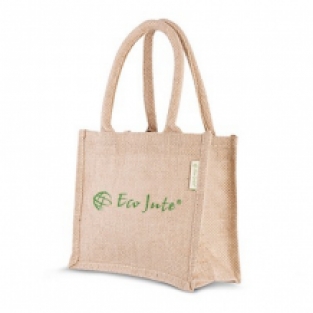 Jute giftbag - ca. 200x220x130 mm