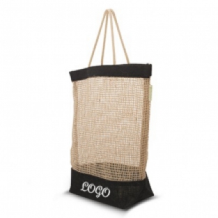 Jute tas Smart Black - ca. 350x330x110 mm