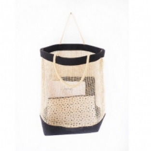 Jute tas Smart Black - ca. 350x330x110 mm