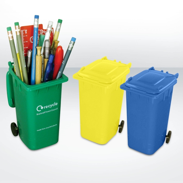 Mülltonne Stifteköcher aus recyceltem Kunststoff