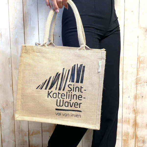 Brighton Jute Shopper natuur, jute tas - ca. 300x300x200 mm