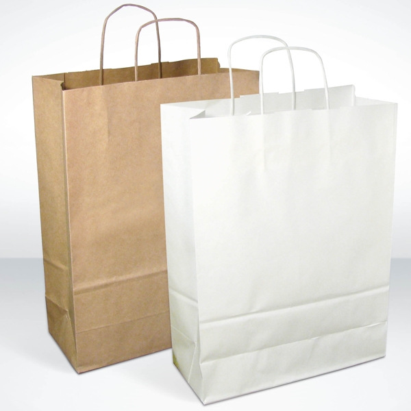 Bag L from recycled paper light brown - ca. 320x420x130 mm