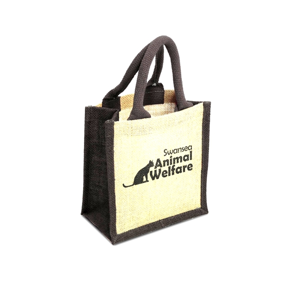 Wells Mini Gift Jute Bag, jute tas - ca. 200x200x120 mm