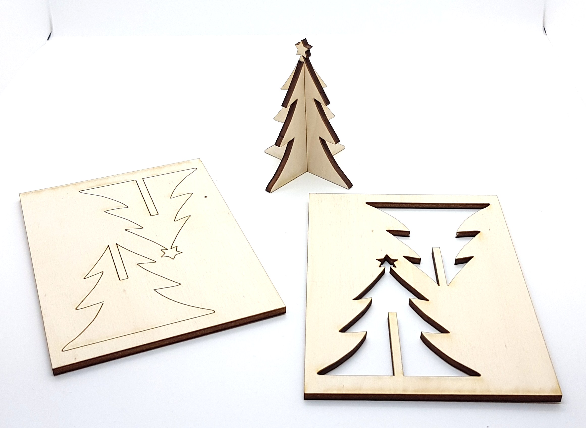 Carte de Noël en bois