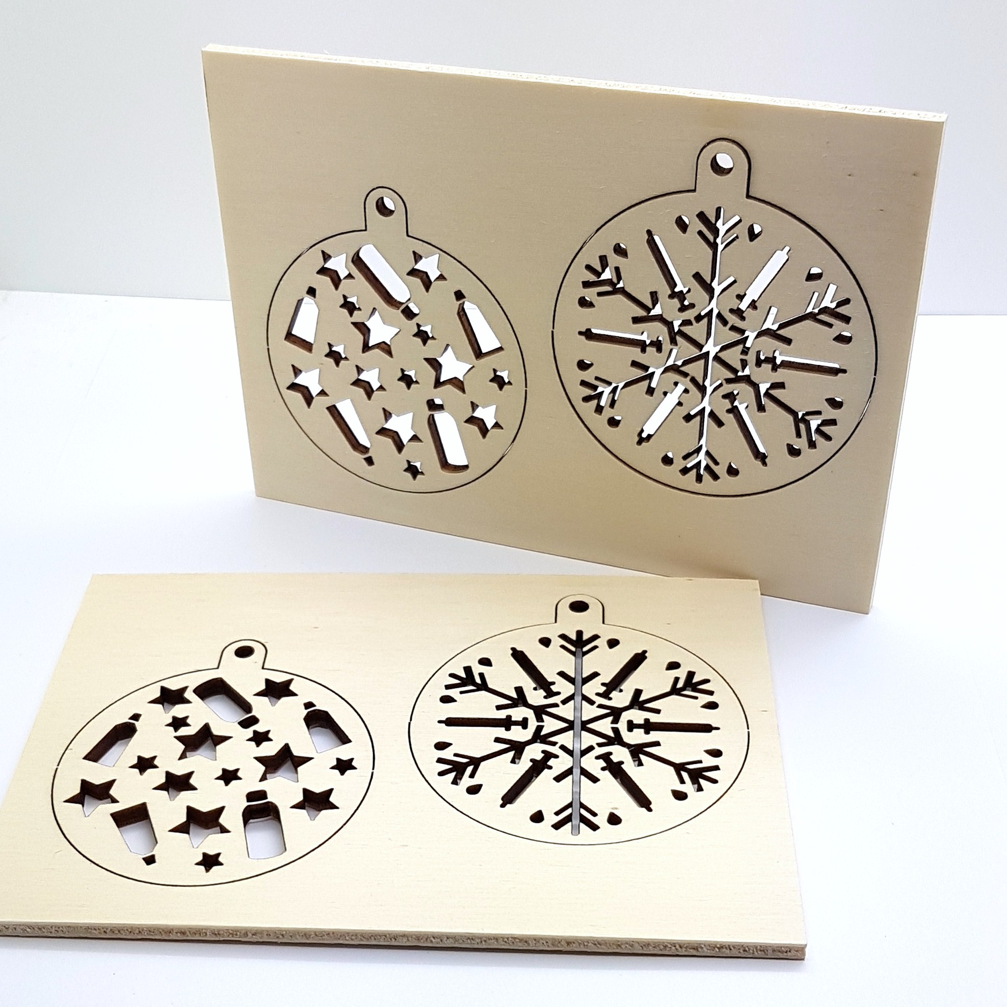 wooden christmas card