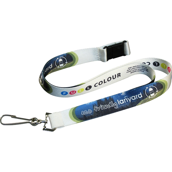 Lanyard Deluxe - 15 mm - including print in full colour - recycled PET