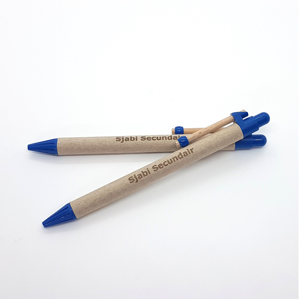 Storia round clip pen made using recycled card