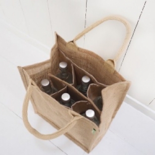 Jute 6 bottle bags outlet