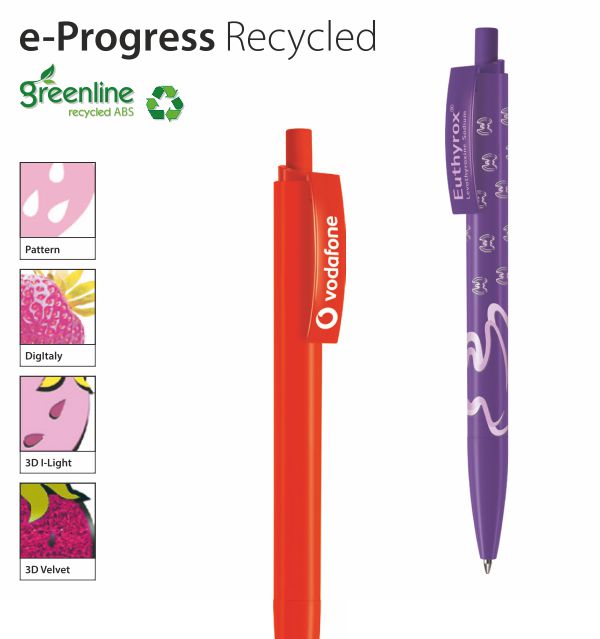 e-Progress recyceltem Kugelschreiber