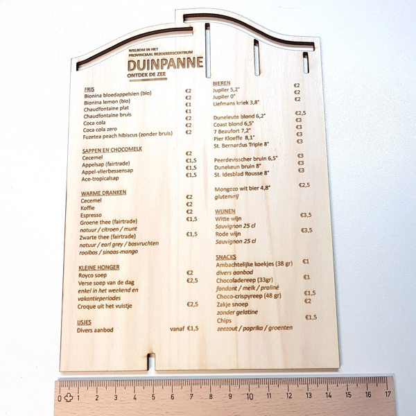 Drinks menu ca. A4