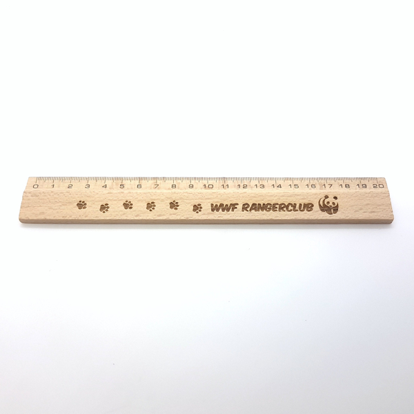 Wooden ruler 20 cm - 100% PEFC