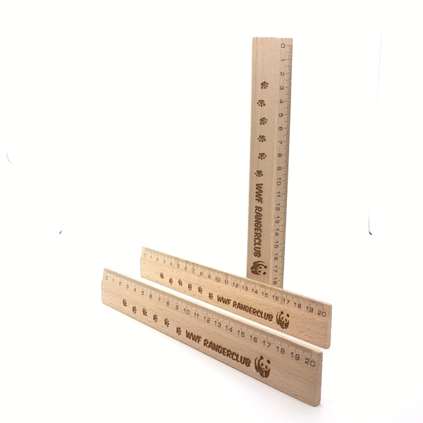 Wooden ruler 20 cm - 100% PEFC