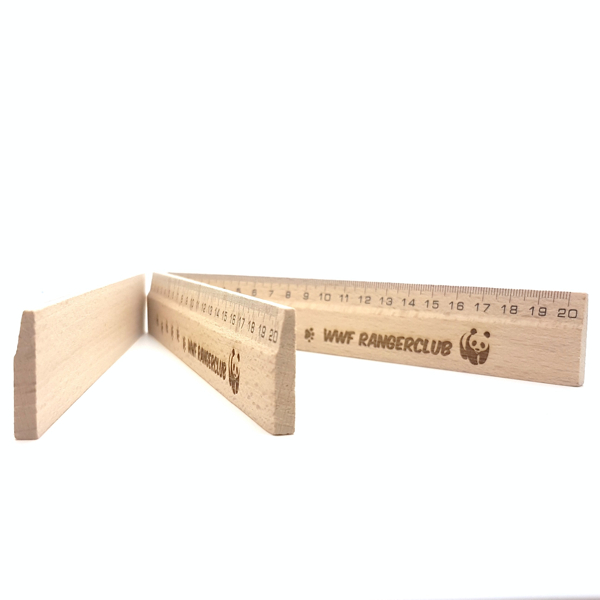 Wooden ruler 20 cm - 100% PEFC