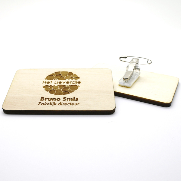 Individual badges wood 4 mm or mdf 3 mm - natural