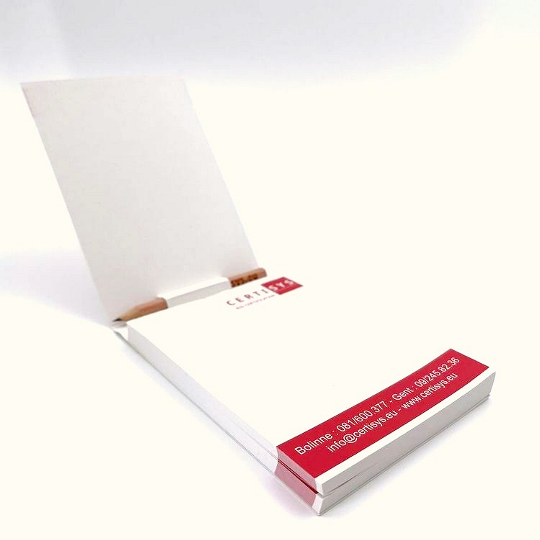 notepad + pencil - 100 sheets - one colour (cover + sheet)