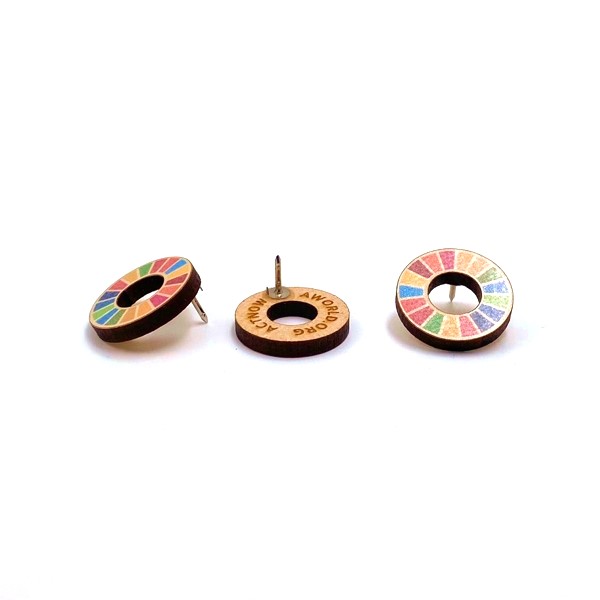 Pin, recycled wood fibers - full colour