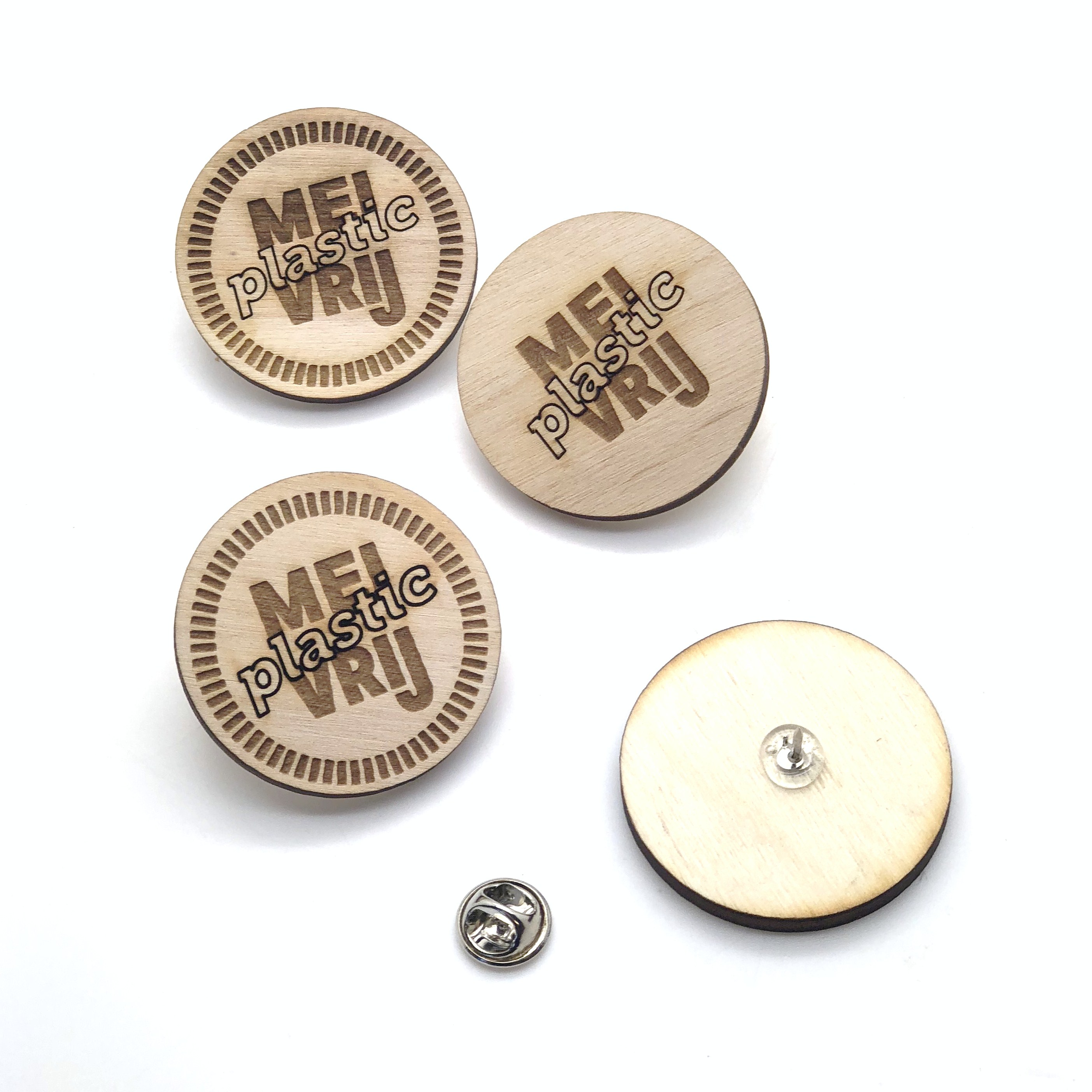 Magnet / pin wood 40 mm - natural