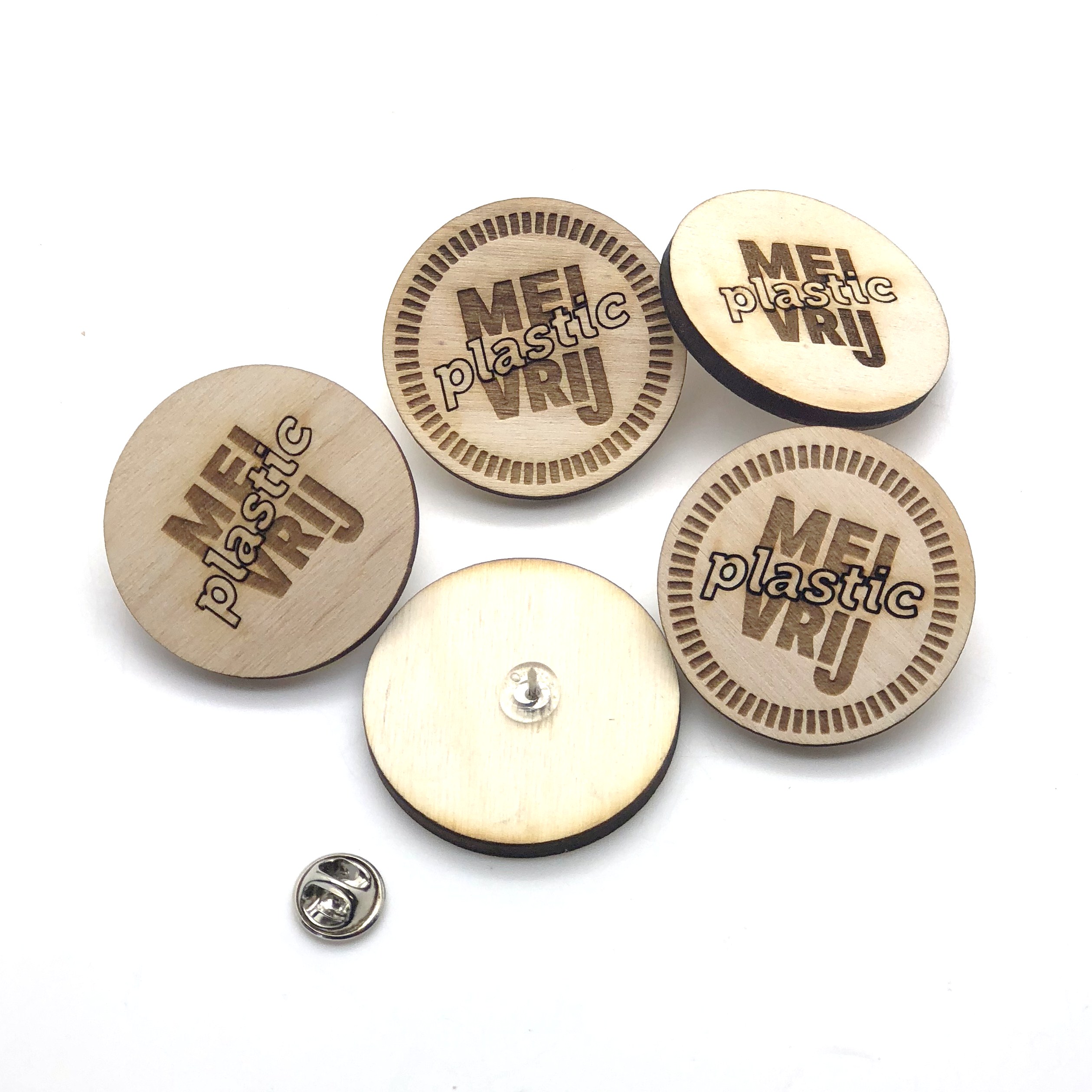 Magnete / Pin Holz 40 mm - Natur