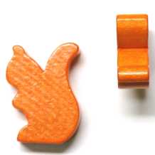 Holzfigur Eichhörnchen orange - ca. 19x25x8 mm
