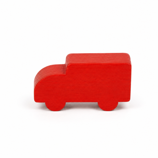 houten figuur busje - ca. 28x12x8 mm