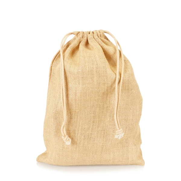 Sac en jute à cordons - 38 x 52 cm