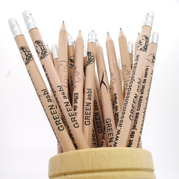 Pencil with eraser, round - FSC 100% - with print