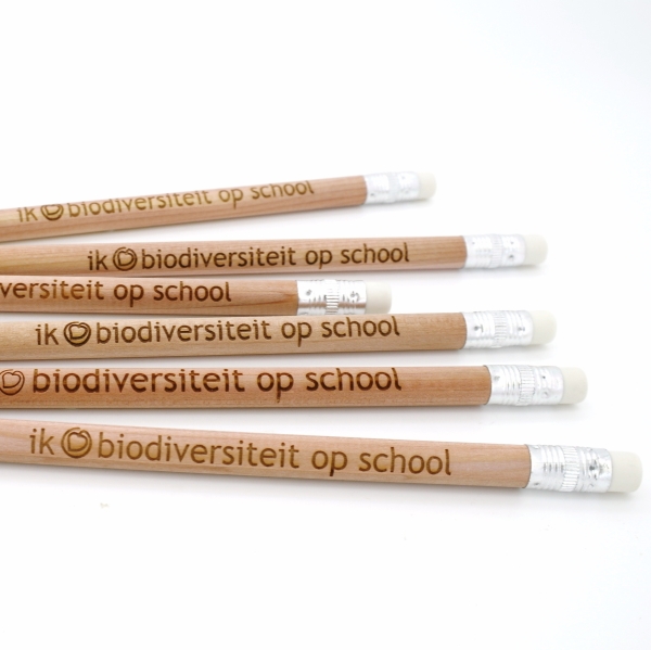 Pencil with eraser, round - FSC 100% - with engraving