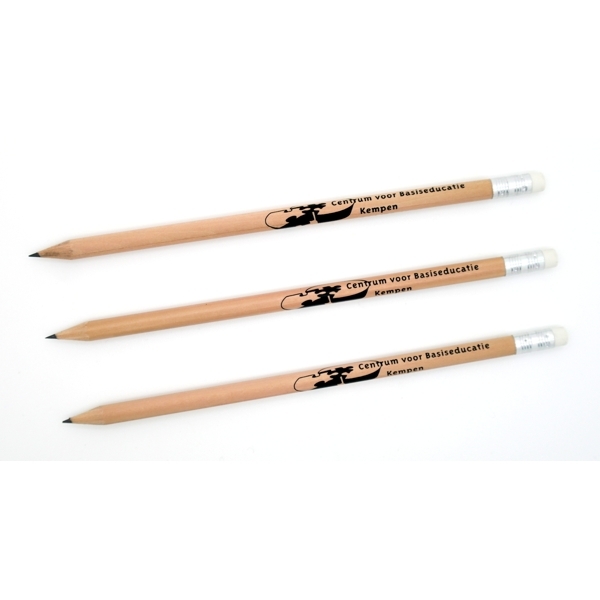 Pencil with eraser, round - FSC 100% - with print