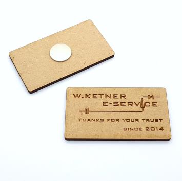 Magnet, recycled wood fibers - natural