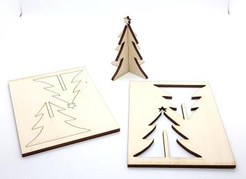 wooden christmas card