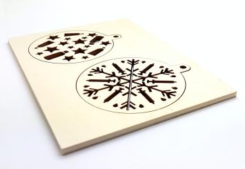 Carte de Noël en bois