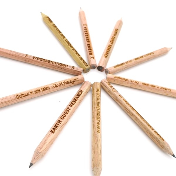 Mini-Bleistift, sechseckig - FSC 100% - mit Gravur
