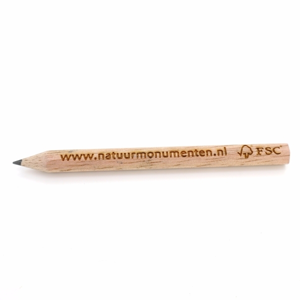 Mini-Bleistift, sechseckig - FSC 100% - mit Gravur