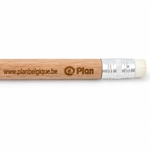 Potlood met gom, zeskantig - FSC 100% - met gravure
