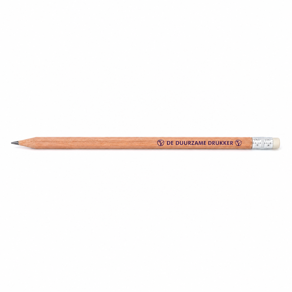 Pencil with eraser, hexagonal - FSC 100% - with print