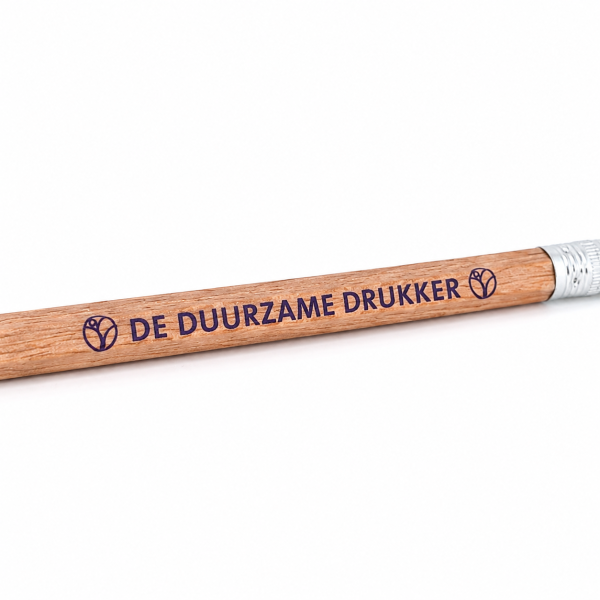 Pencil with eraser, hexagonal - FSC 100% - with print