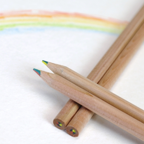 Regenboogpotlood, rond - 100% FSC