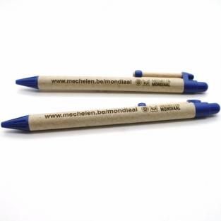 Storia round clip pen made using recycled card