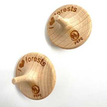 Wooden spinning top - 70% PEFC