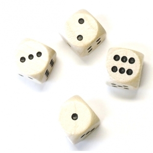wooden dice - 12 mm