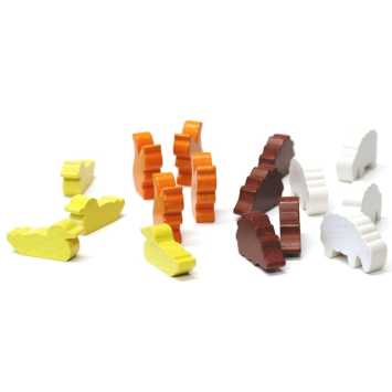wooden figure sheep white - ca. 30x19x8 mm