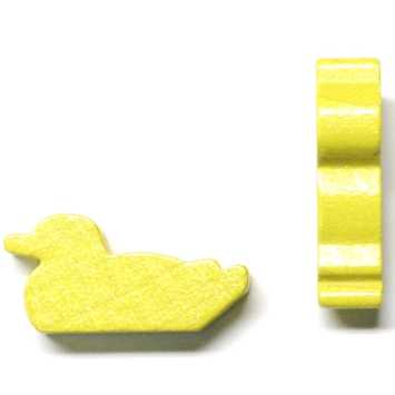 wooden figure duck yellow - ca. 30x15x8 mm