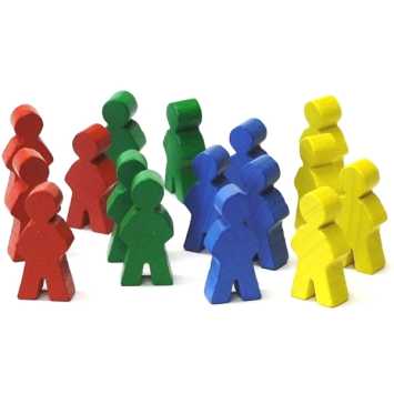 wooden figure man ca. 14x30x8 mm - red