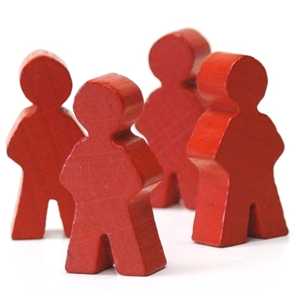 wooden figure man ca. 14x30x8 mm - red