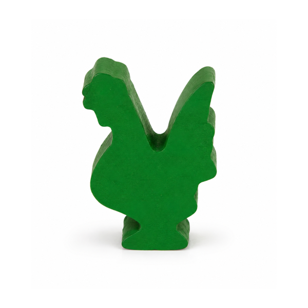 houten figuur kip - ca. 20x29x8 mm