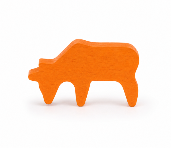 houten figuur koe - ca. 36x20x8 mm