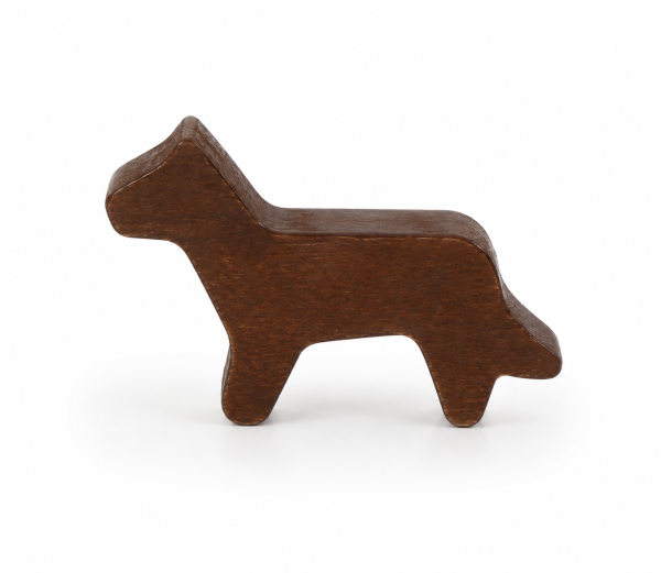 houten figuur hond - ca. 40x24x8 mm