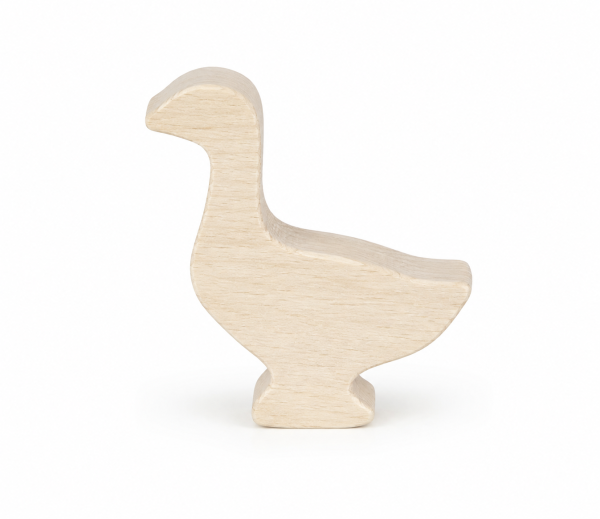 houten figuur gans - ca. 35x26x8 mm