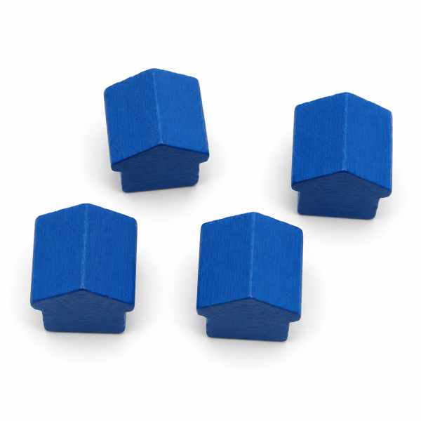 houten figuur hotel - ca. 12x13x12 mm